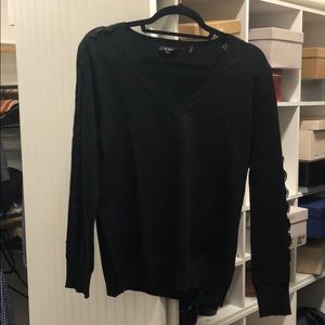 Le Gale Black Lace Sweater